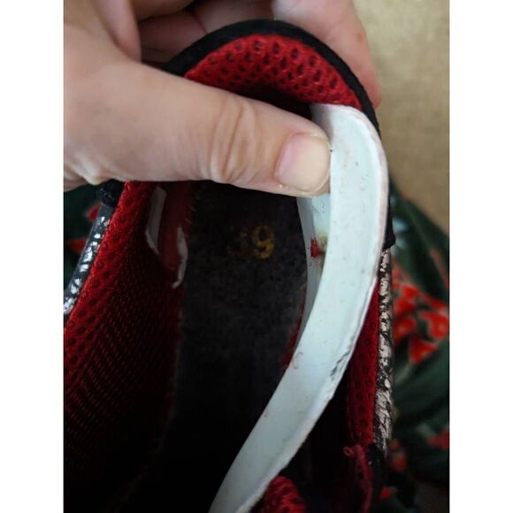 liebeskind Berlin sneakers red silver and black sz 9 euc - Picture 5 of 5